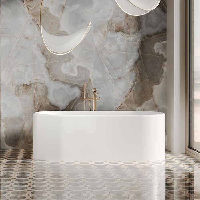 Salini Perla Plus Ванна отдельностоящая 170x80см, материал S-Stone, цвет: белый матовый