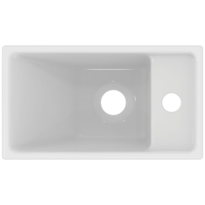 Ideal Standard i.life S Раковина 37х21xh12см., подвесная, с 1 отв., Dx, без перелива, цвет: белый глянец