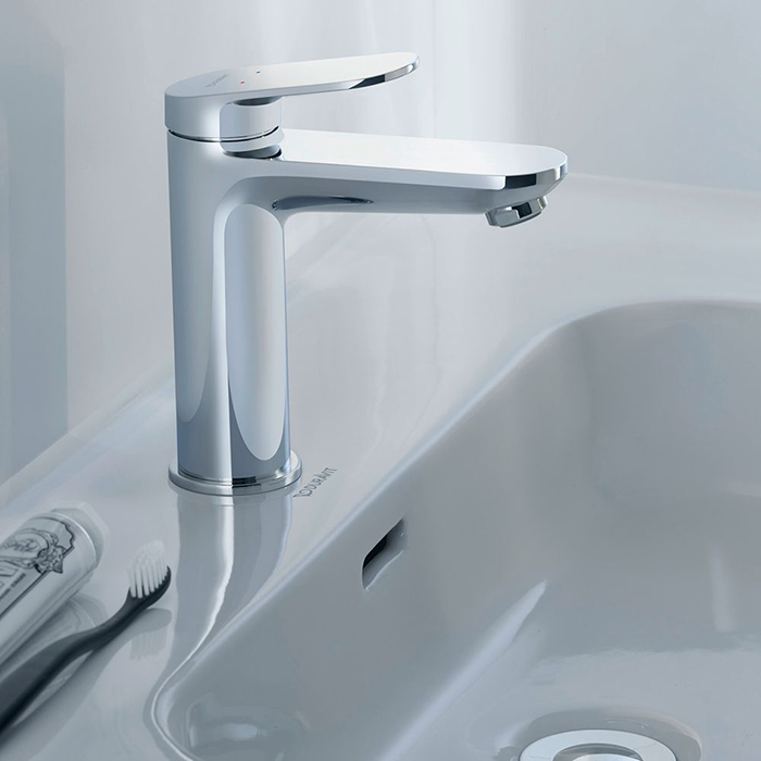Duravit Wave Смеситель для раковины, 1 отв., с донным клапаном, цвет: хром