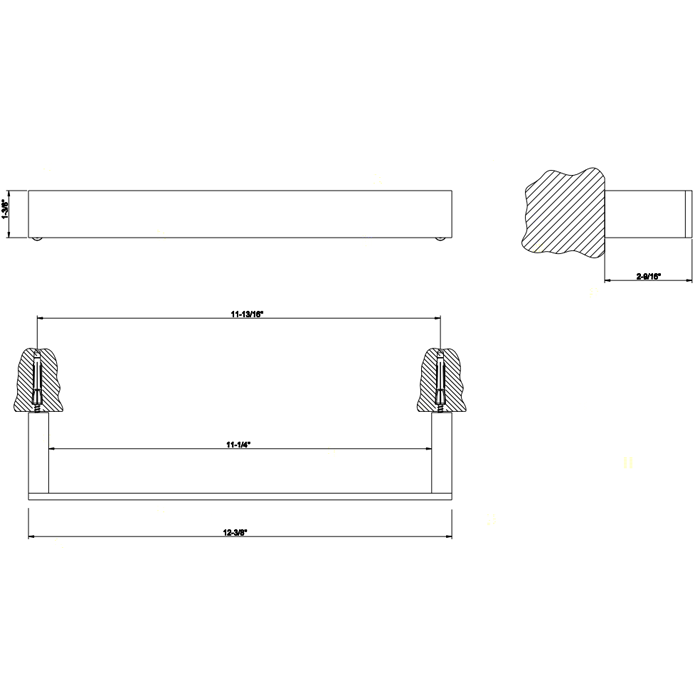 Полотенцедержатель Gessi Rettangolo 30см, подвесной, цвет: хром