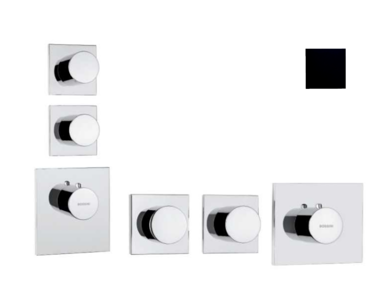 Смеситель для душа Bossini CUBE, HighFlow, цвет: черный матовый — Z031203.073