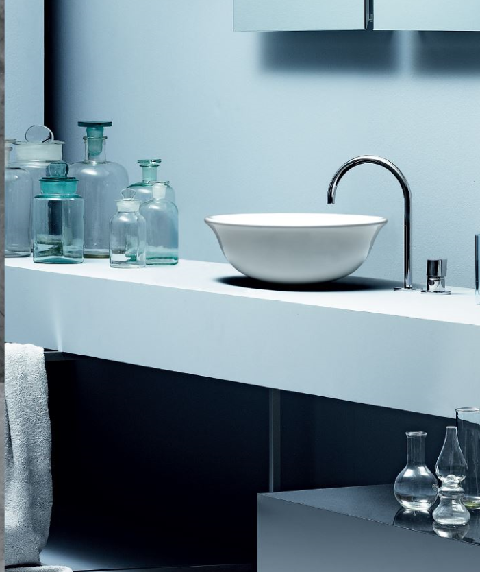 Azzurra Jubilaeum Раковина накладная круглая 48xH18 см, без отв., цвет: Bianco lucido