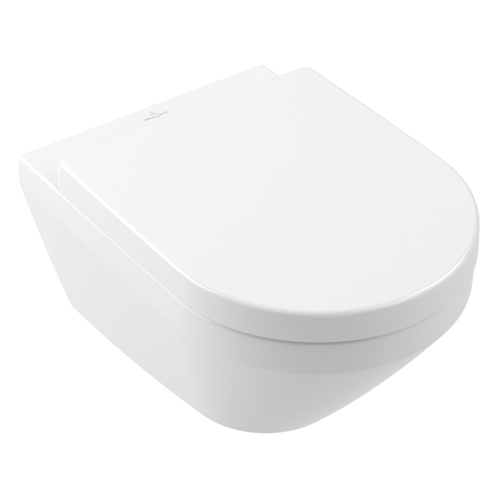 Villeroy&Boch Architectura Унитаз подвесной 37х53х33см, безободковый, смыв Tornado, в комплекте сиденье SoftClosing, цвет: альпийский белый