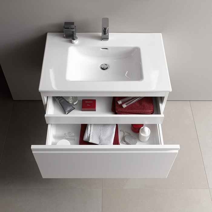 Тумба с раковиной Laufen Pro S 80х50х46см, подвесная, цвет: белый матовый