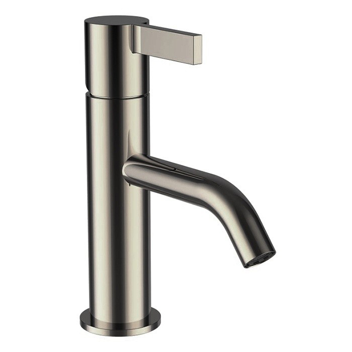 Смеситель для раковины Laufen Kartell, на 1 отв., без донного клапана, излив 115мм, цвет: нержавеющая сталь (PVD)