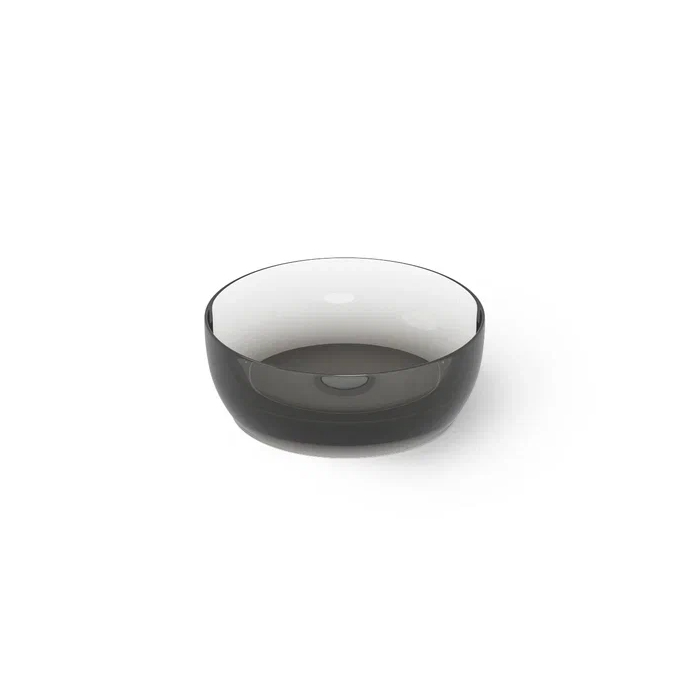 Dea Design Washbasins Раковина 40х40х14см, накладная, без отв., Glasstech, прозрачная смола, цвет: Smoky Black R4