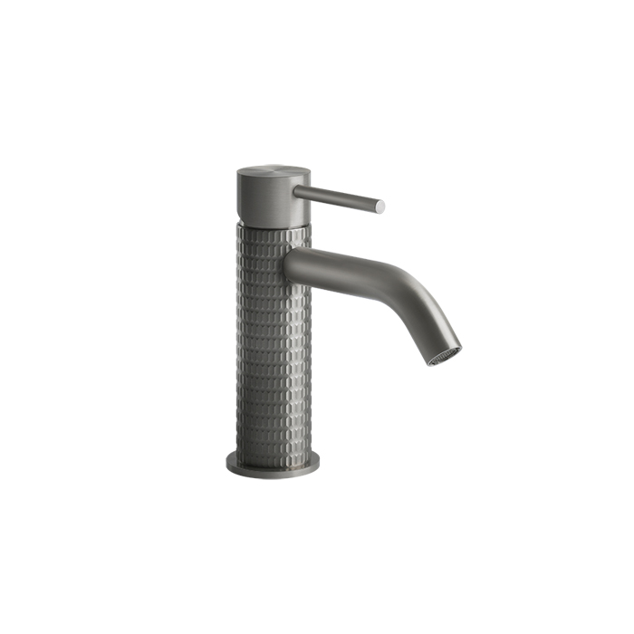Смеситель для раковины Gessi Meccanica, без донного клапана, цвет: шлифованная сталь