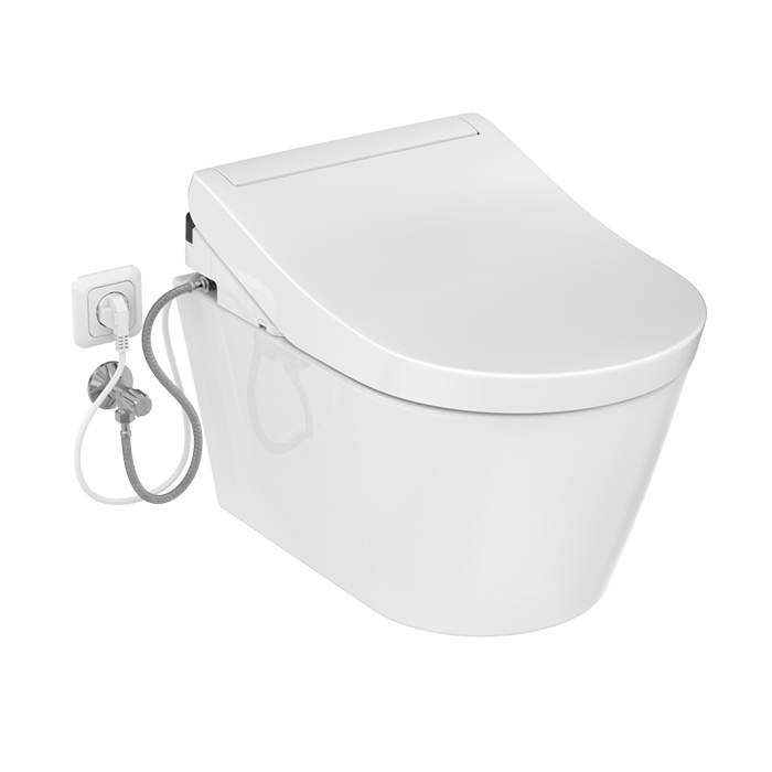 TOTO RP Унитаз подвесной 38x54см, безободковый, tornado, CeFiONtect, cиденье Washlet, цвет: белый