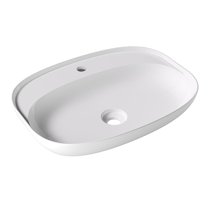 Alice Form Oval Раковина 60x45х12см, накладная, 1 отв., цвет: белый глянцевый