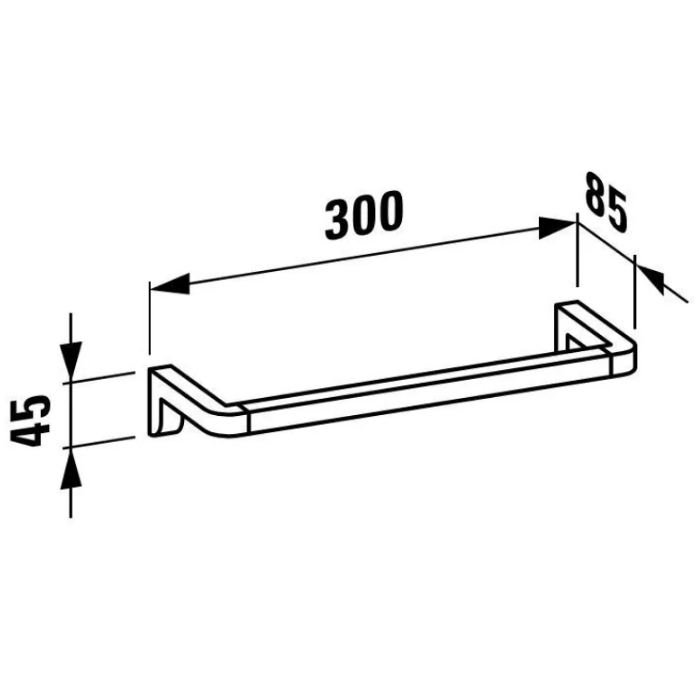 Laufen LB3 Полотенцедержатель 30см, подвесной, цвет: хром