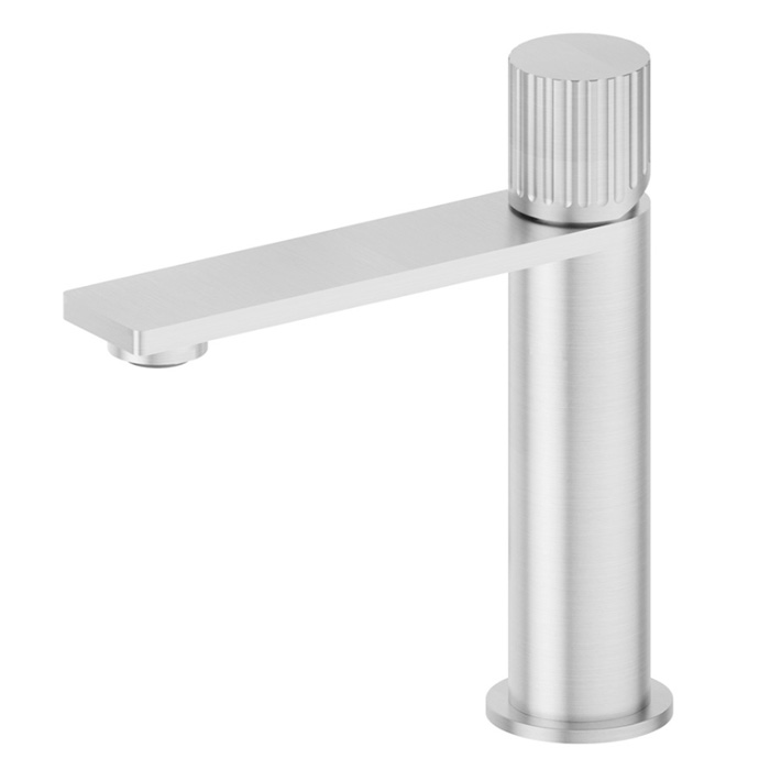 Смеситель для раковины Newform Steel Line, 1 отв., без донного клапана, цвет: stainless steel