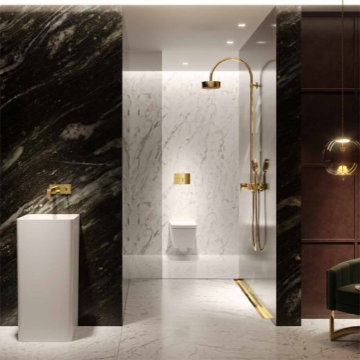 TECE Профиль для душа TECEdrainprofile, 1200 мм, PVD Polished Gold Optic