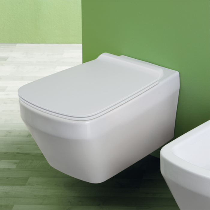 Simas Baden Baden Унитаз подвесной безободковый 56х36 см,   цвет: белый