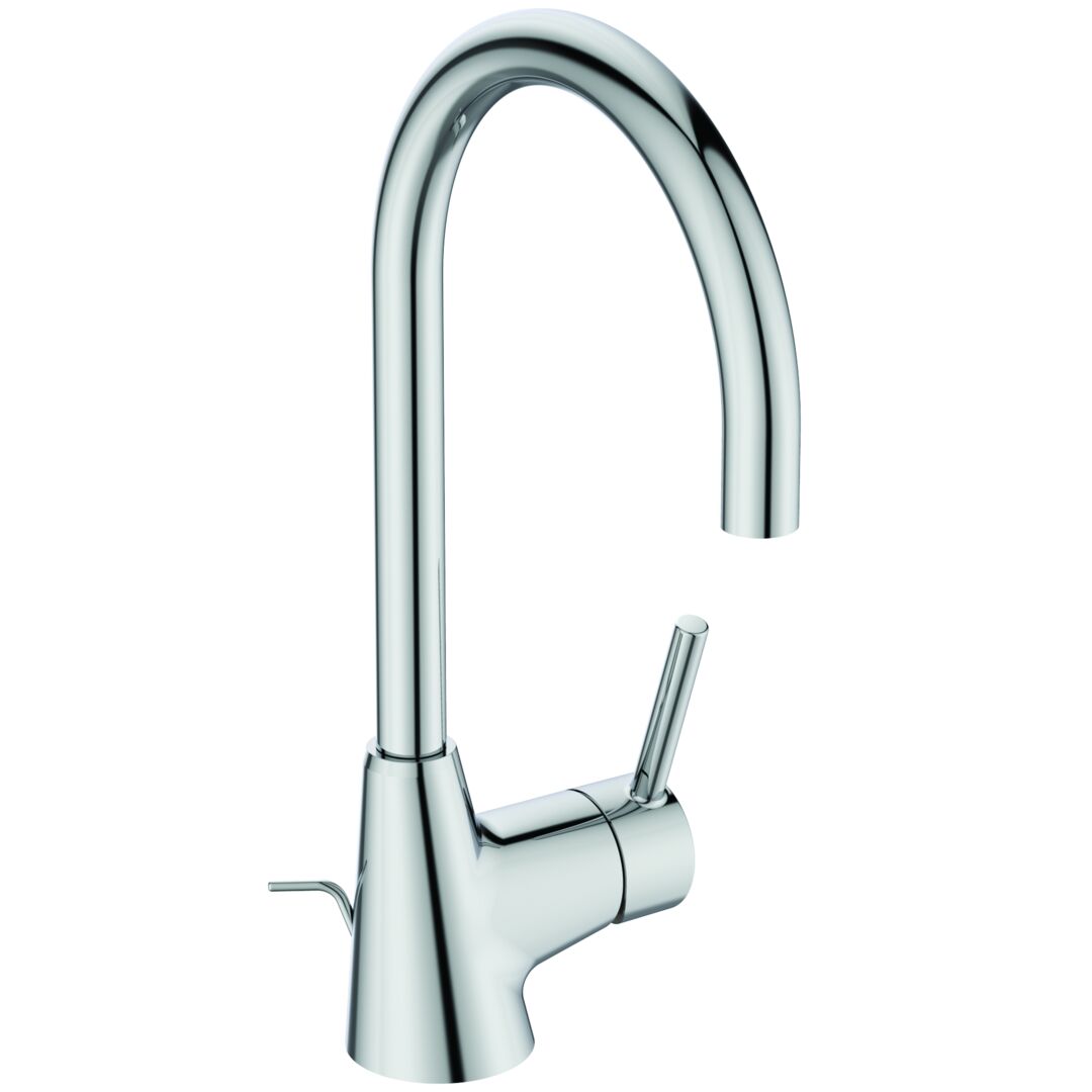 Смеситель для раковины Ideal Standard Ceraline, 208 мм, HWTC, ∩ излив, 5 л/мин — BC195AA
