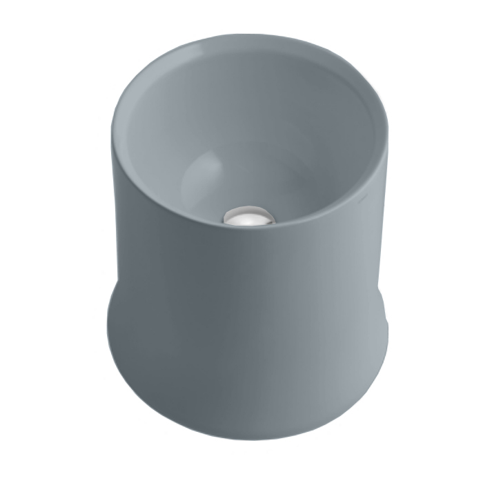 Simas Sharp раковина накладная высокая, d42см h 44 см, без отв., цвет: cemento matt