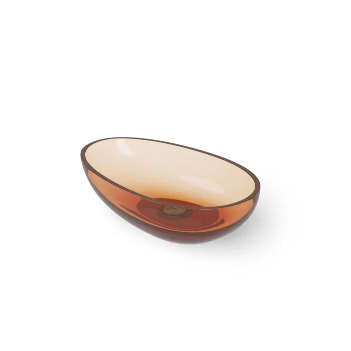 Dea Design Washbasins Раковина 60х36х15.8см, накладная, без отв., Glasstech, прозрачная смола, цвет: Sunset R1