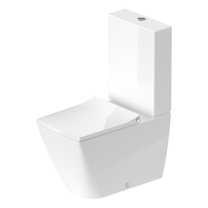 Duravit Viu Унитаз напольный 35x65см, rimless, слив универсальный, с креплением, с HygieneGlaze, цвет: белый
