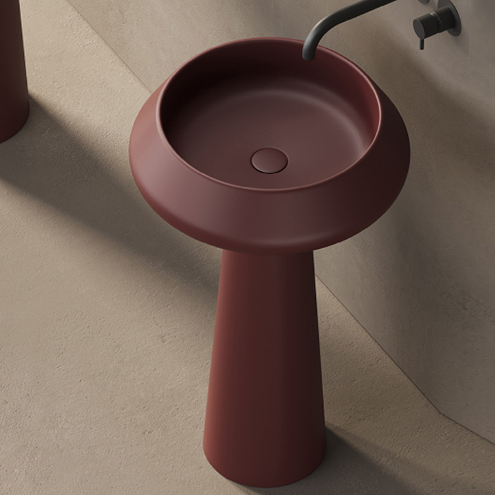 Dea Design Pedestal Basin Раковина 54.5х90см, напольная, без отв., цвет: red wine