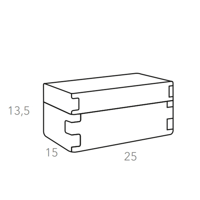 Colombo Adj Коробка Snob 25x15хH13.5см., настольная, цвет: белый/панна котта