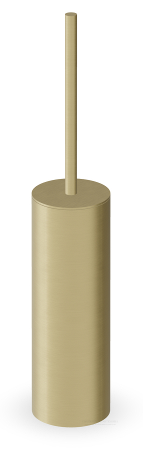 Ёршик для унитаза Zucchetti Helm, напольный, цвет: Brushed British Gold PVD