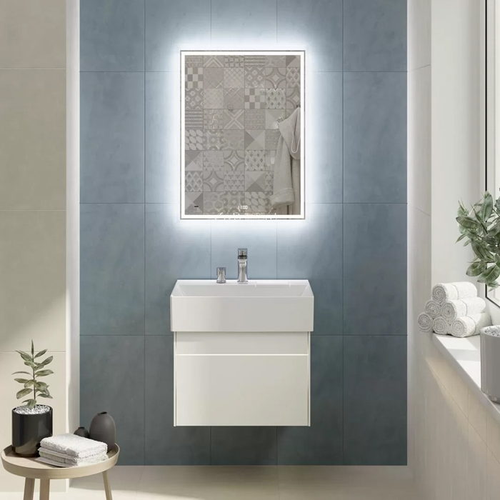 Kerama Marazzi Logica Тумба подвесная 56.4x46x40.3см., 2 ящика, цвет: белоснежный
