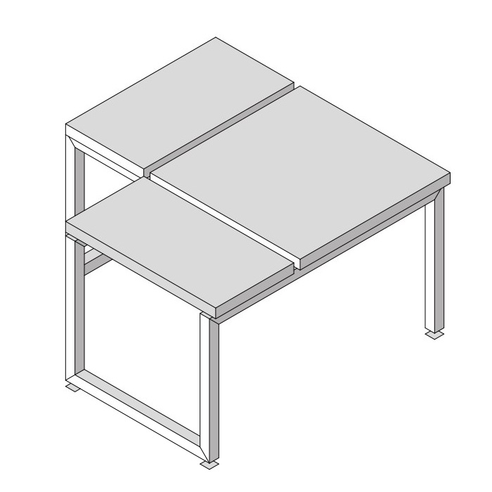 Eﬀegibi Linea Alu Угловая скамейка 76x76x45см, цвет: тик