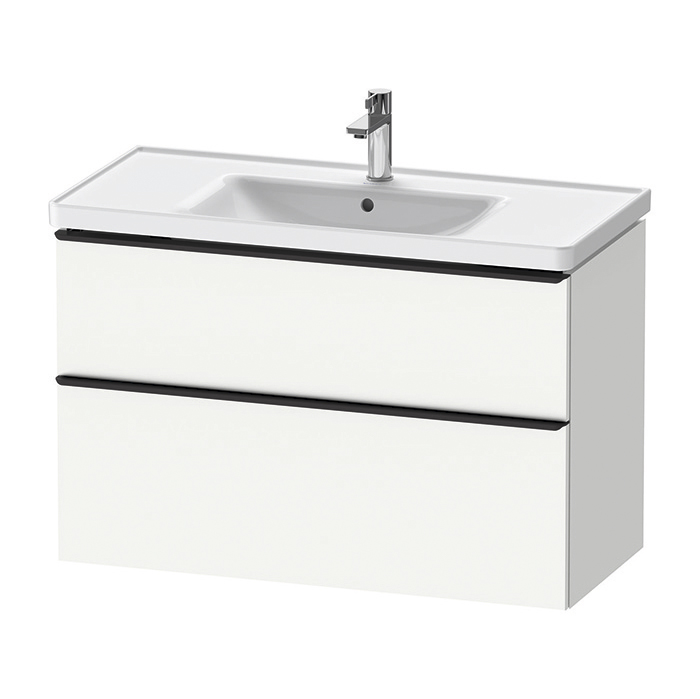 Тумба с раковиной Duravit D-Neo 98.4x45.2хh62.5см, 2 ящика, подвесная, цвет: Белый матовый