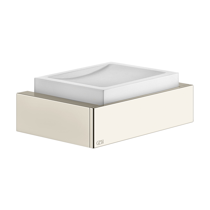 Мыльница подвесная Gessi Inverso Accessories, цвет: белый/Warm Bronze Br PVD