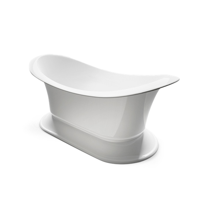 Gruppo Treesse Grand Soleil Ванна отдельностоящая 185x85см, цвет: хром/белый