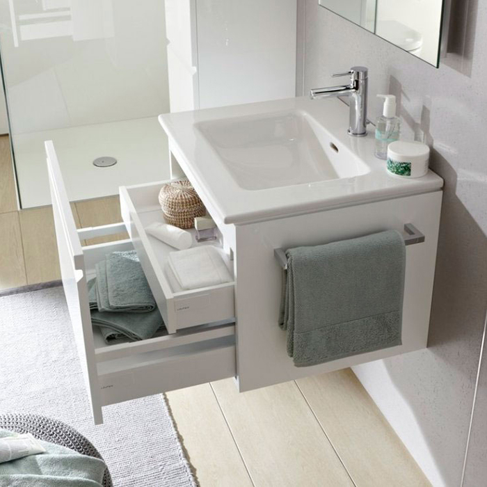 Тумба с раковиной Laufen Pro S 80х50х46см, подвесная, цвет: белый матовый