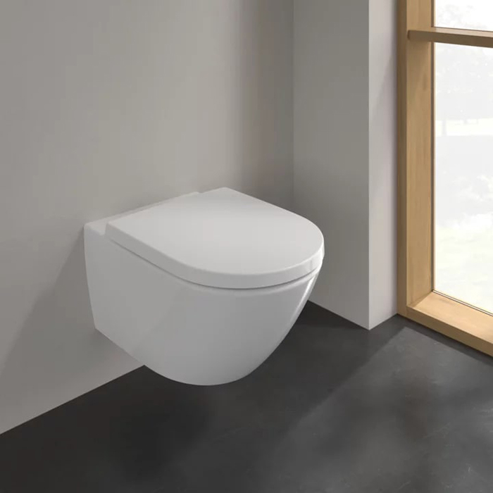 Villeroy&Boch Subway 3.0 Унитаз подвесной, безободковый tornado, сиденье в комплекте SoftClosing, цвет: альпийский белый