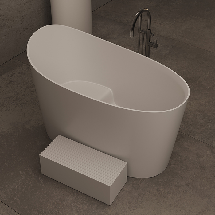 Dea Design Single Ванна 130х70х85см, отдельностоящая, Solid Surface, цвет: White №18
