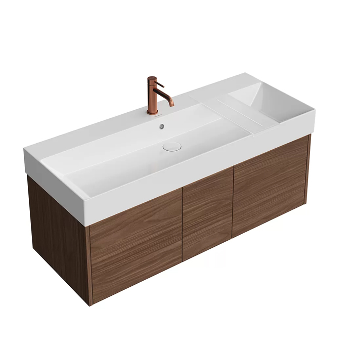 Kerama Marazzi Grande Тумба подвесная, 120х47х37.3см, 3 ящика, цвет: структурированный орех