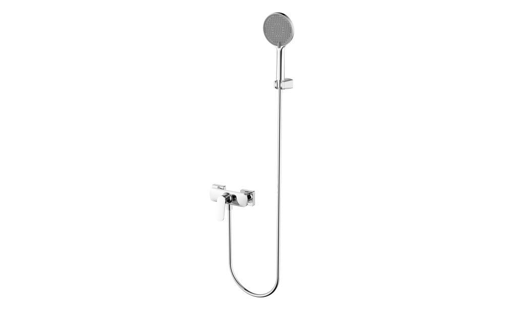 Смеситель для душа AQUAme Imola, с душевым набором, Ø120 мм, 3 режима, Хром — AQM6713CR