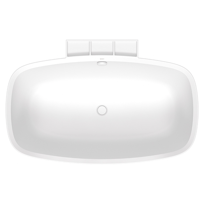 Duravit Aurena Ванна пристенная 160x103.5см, материал DuroCast Plus, сливной гарнитур, цвет: белый матовый