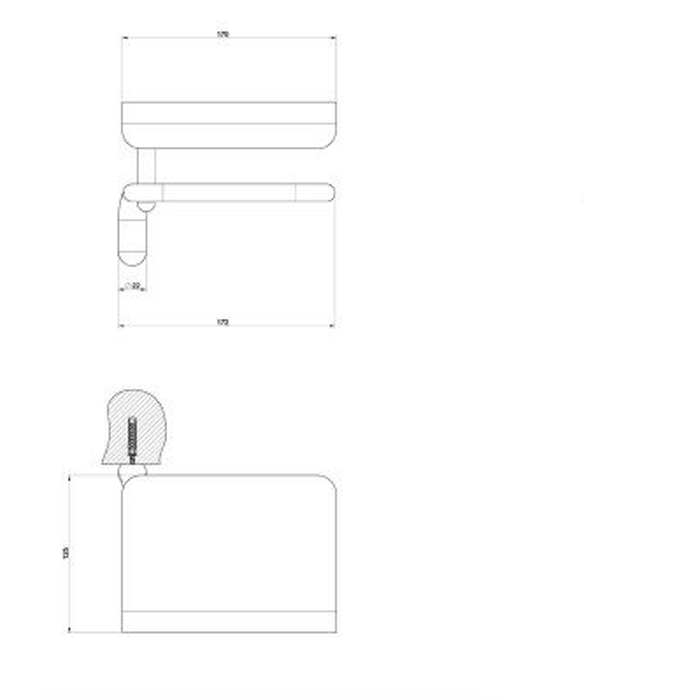 Gessi Goccia Держатель для туалетной бумаги с крышкой, подвесной, цвет: хром