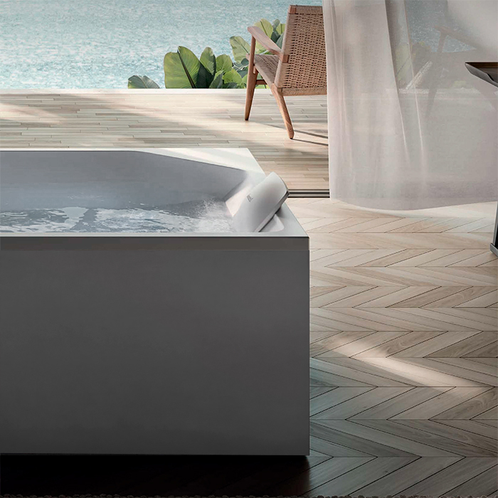 Jacuzzi Onira Ванна встраиваемая 190x120x60см, без отв., в комплекте 2 подушки, цвет: белый глянцевый
