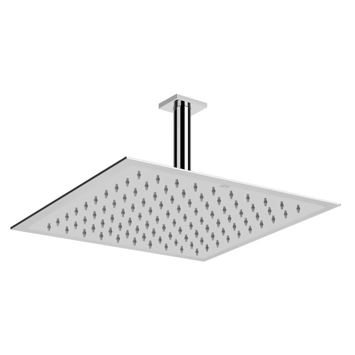 Верхний душ Gessi Emporio shower 30х30см, потолочный, поворотная с шарниром, с защитой от известкового налёта, цвет: Mirror Steel