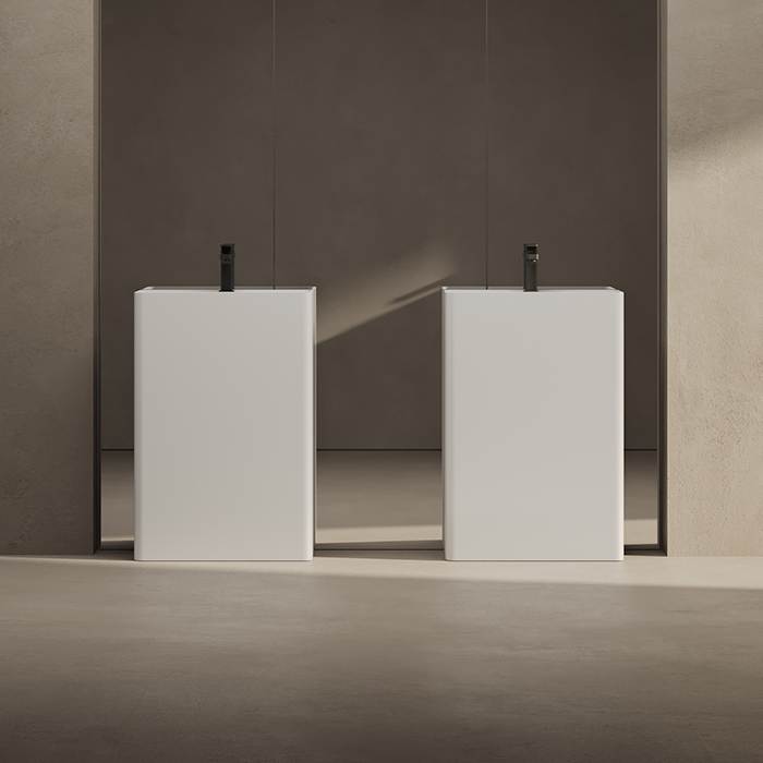 Dea Design Pedestal Basin Раковина 60х42х90см, напольная, без отв., Solid Surface, цвет: White №18