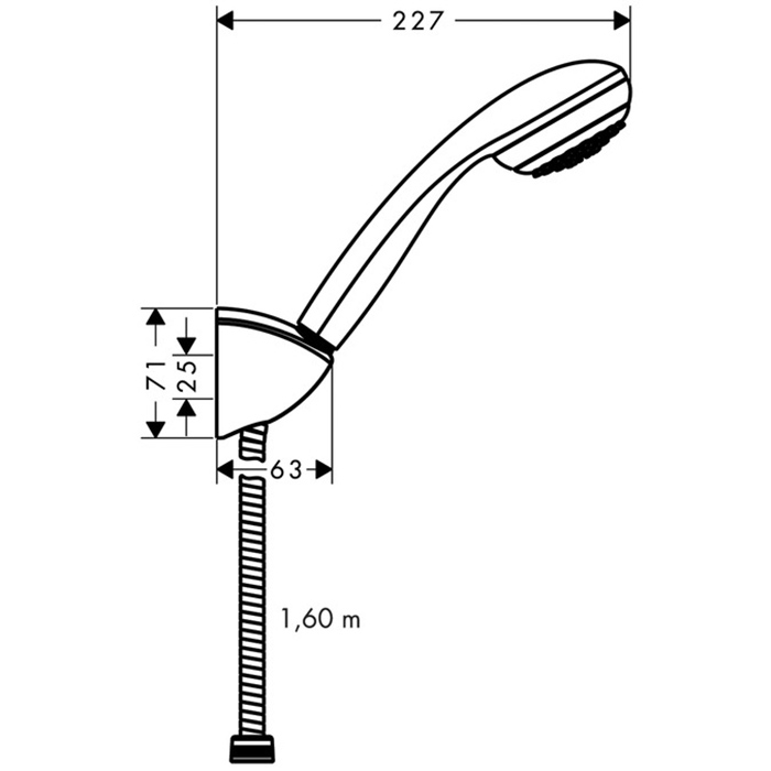 Hansgrohe Crometta 85 1 jet Ручной душ 10см, с держателем, цвет: хром
