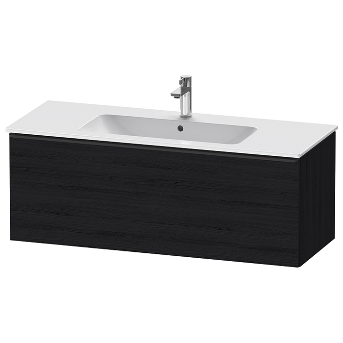 Тумбочка Duravit D-Neo подвесная 121х44x46.2см, раковина, 1 ящик, цвет: Black Oak