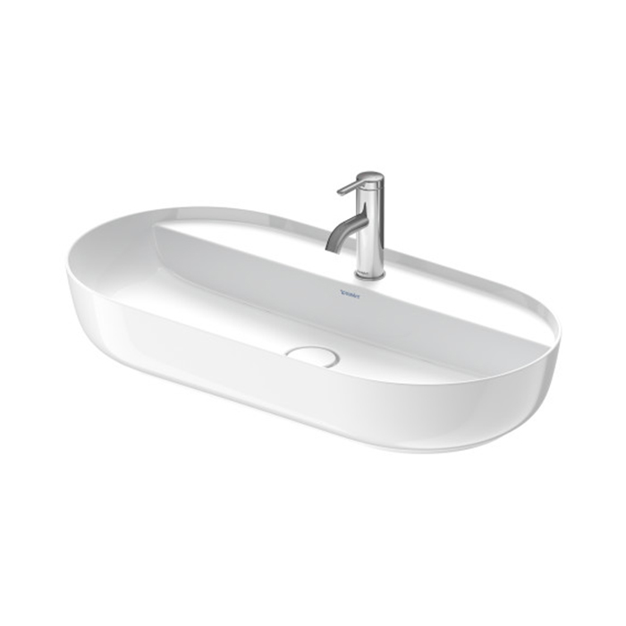 Раковина накладная Duravit Luv 80х40см, с 1 отв., без перелива, цвет: белый