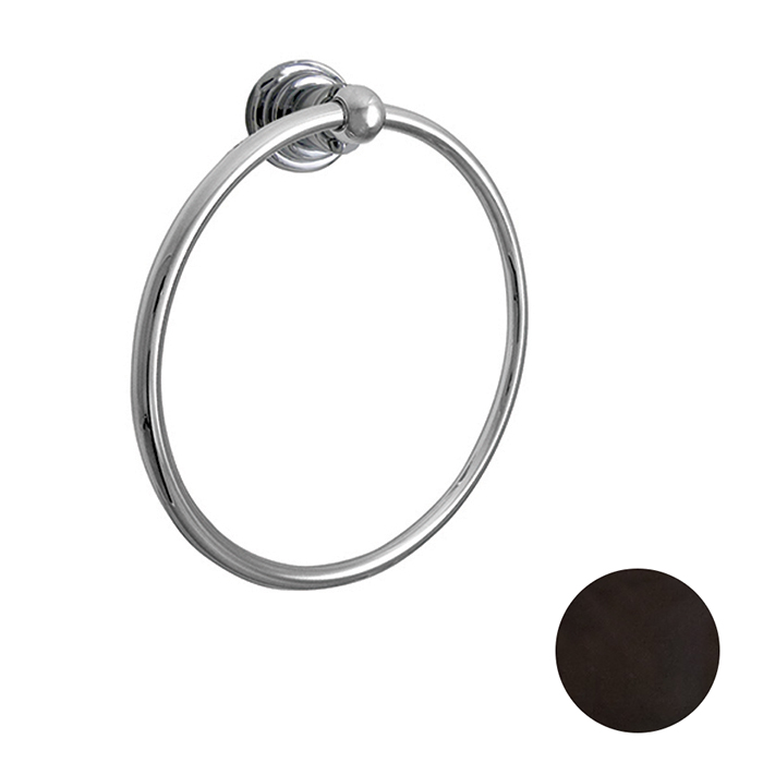Полотенцедержатель кольцо Nicolazzi Accessori 19.5см, подвесной, цвет: тосканская бронза