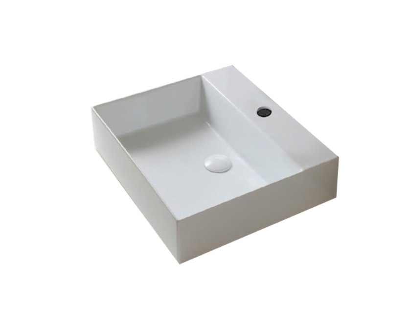 Azzurra Elegance Squared Раковина подвесная/накладная, 60x45xH12,5 см, 1 отв., цвет: Bianco lucido