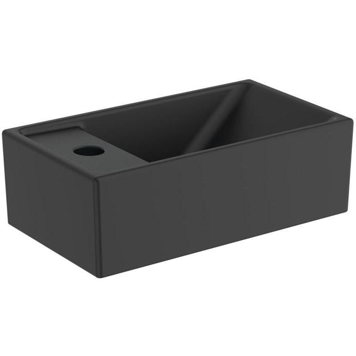 Ideal Standard i.life S Раковина 37х21xh12см., подвесная, с 1 отв., Sx, без перелива, цвет: чёрный матовый