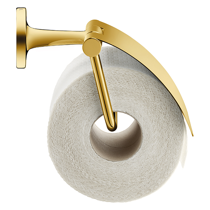 Держатель т/б Duravit Starck T, с крышкой, подвесной, цвет: Gold Polished