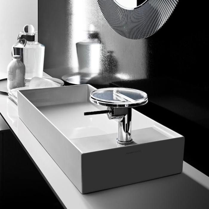 Раковина-чаша Laufen Kartell 75х35х12 см, 1 отв., без перелива, покрытие LCC, цвет: белый