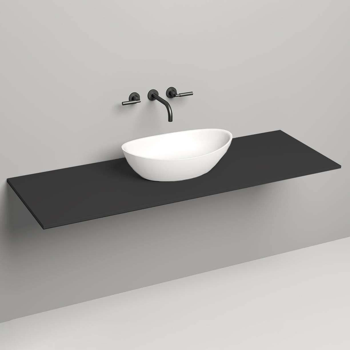 Salini Столешница 150х50х1.5 cм, из материалов S-Stone, цвет: RAL 9011