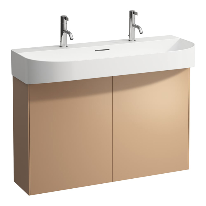 Laufen Sonar Комплект мебели с раковиной, 1000x420x145 мм, с 2 отверстиями для смесителя, база под раковину 975х240х600 мм, 2 дверцы, цвет: медь