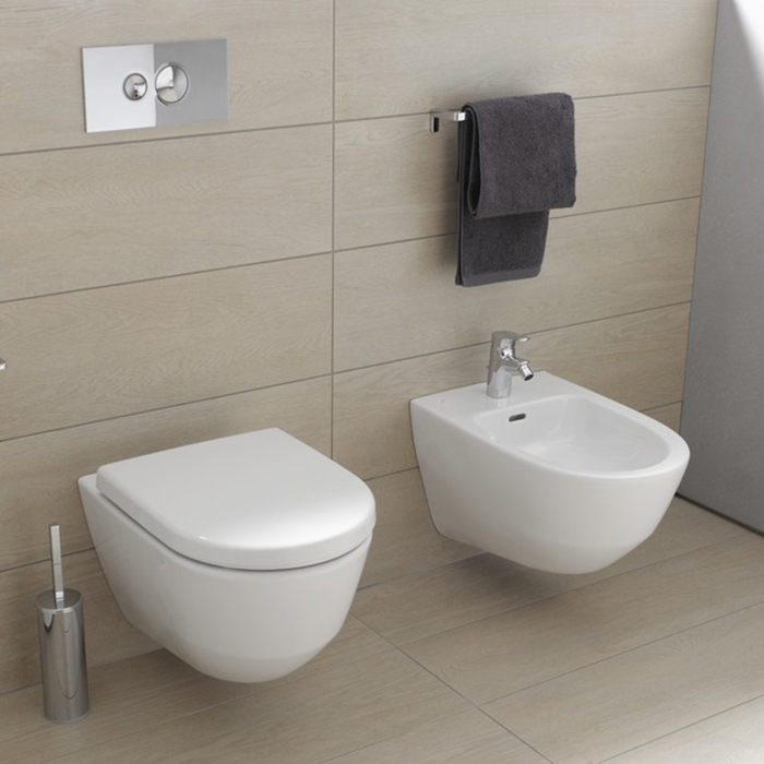Laufen Pro Биде подвесное 53x36x33.5(43)см, с 1 отв., боковые отверстия для подвода воды, цвет: белый